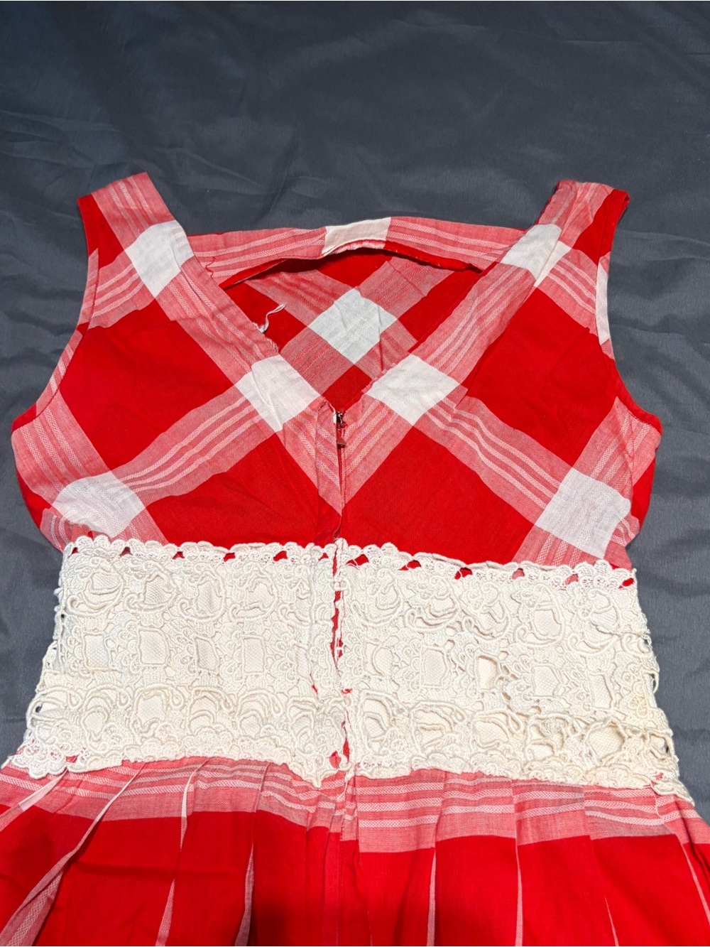 Vintage Jonathan Logan Dress Women’s Size 00/0 Red Plaid Midi Dress - Picture 5 of 7